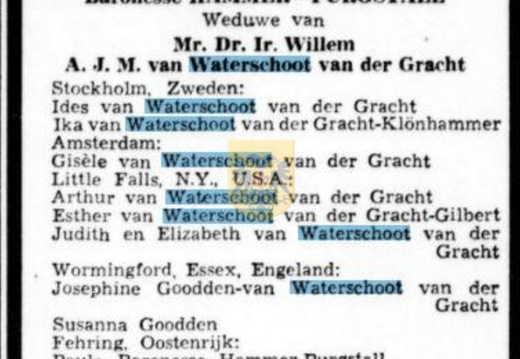 KASTEEL 037  bidprentje vrouw waterschoot 1955