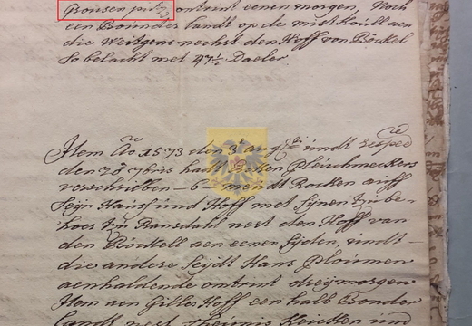 HAASSTAD 044 Oudste vermelding Gronselenput 1573